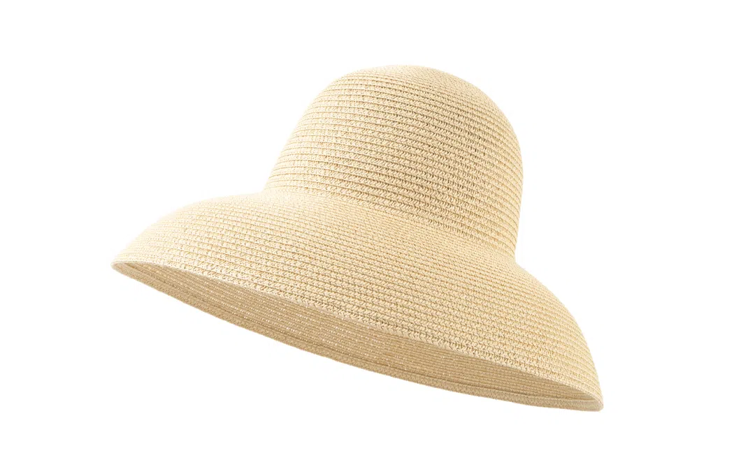 白卷 复古法式纯色遮阳 沙滩防晒 防晒帽 女款 米色 黑色