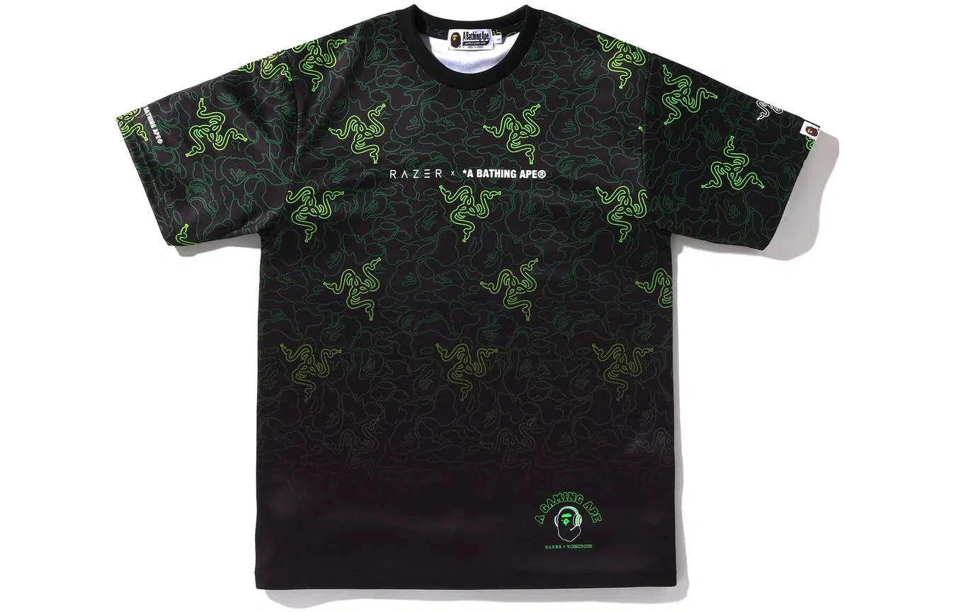 BAPE x Razer Neon Camo Team Tee