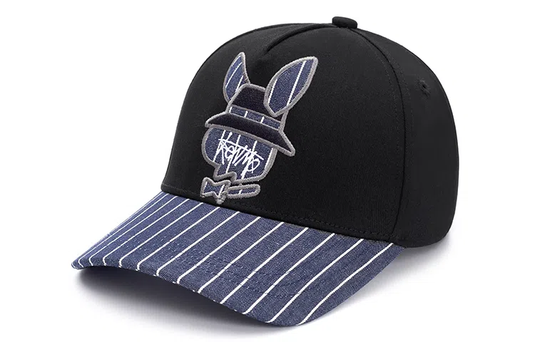 肯默 兔子条纹 街头嘻哈 鸭舌帽 男女同款情侣款