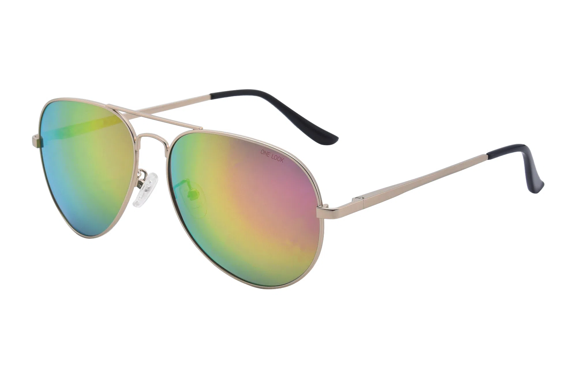 亖觉 双梁镜蛤蟆镜防紫外线偏光椭圆框 飞行员式 太阳眼镜 男女同款情侣款 金框/黑框 渐变片