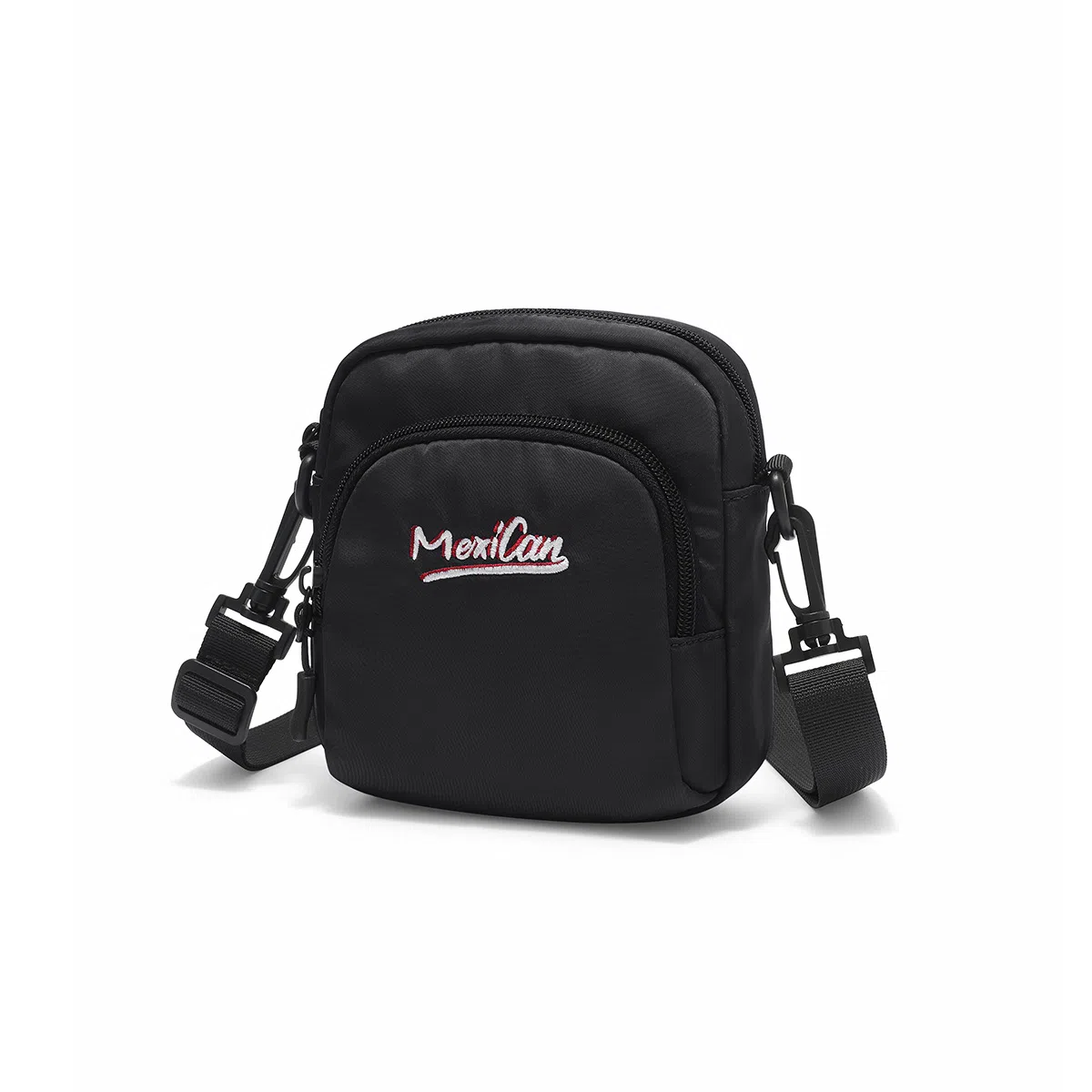 稻草人 新款休闲百搭潮流轻便运动 织物 单肩包斜挎包 常规 男女同款情侣款 黑色