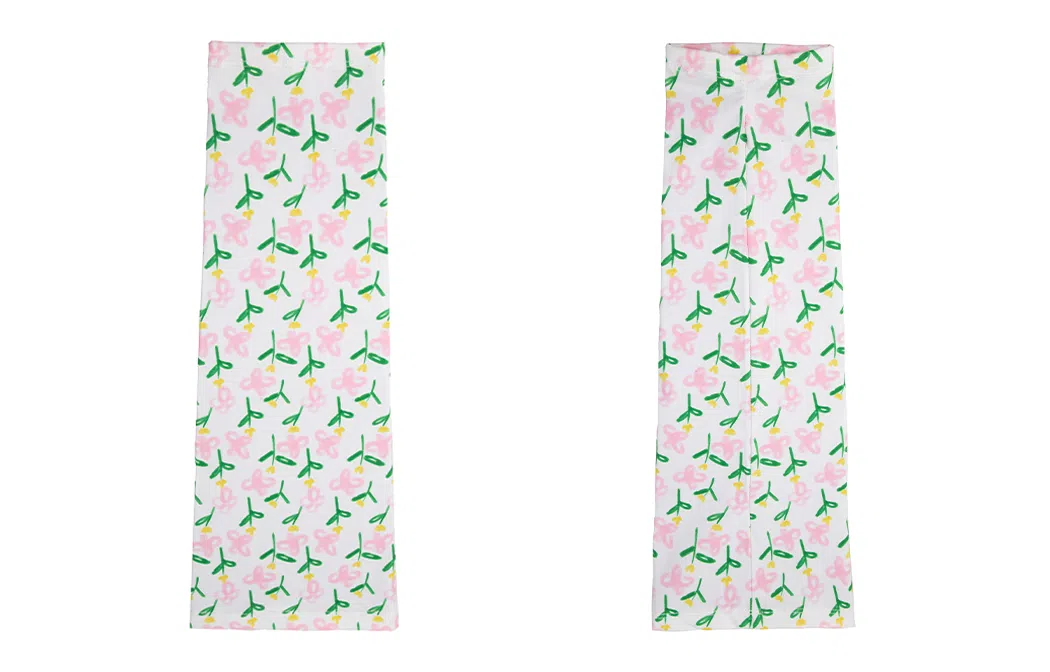 白卷 夏天花朵清新骑行户外开车宽松薄款护臂 防晒袖 女款