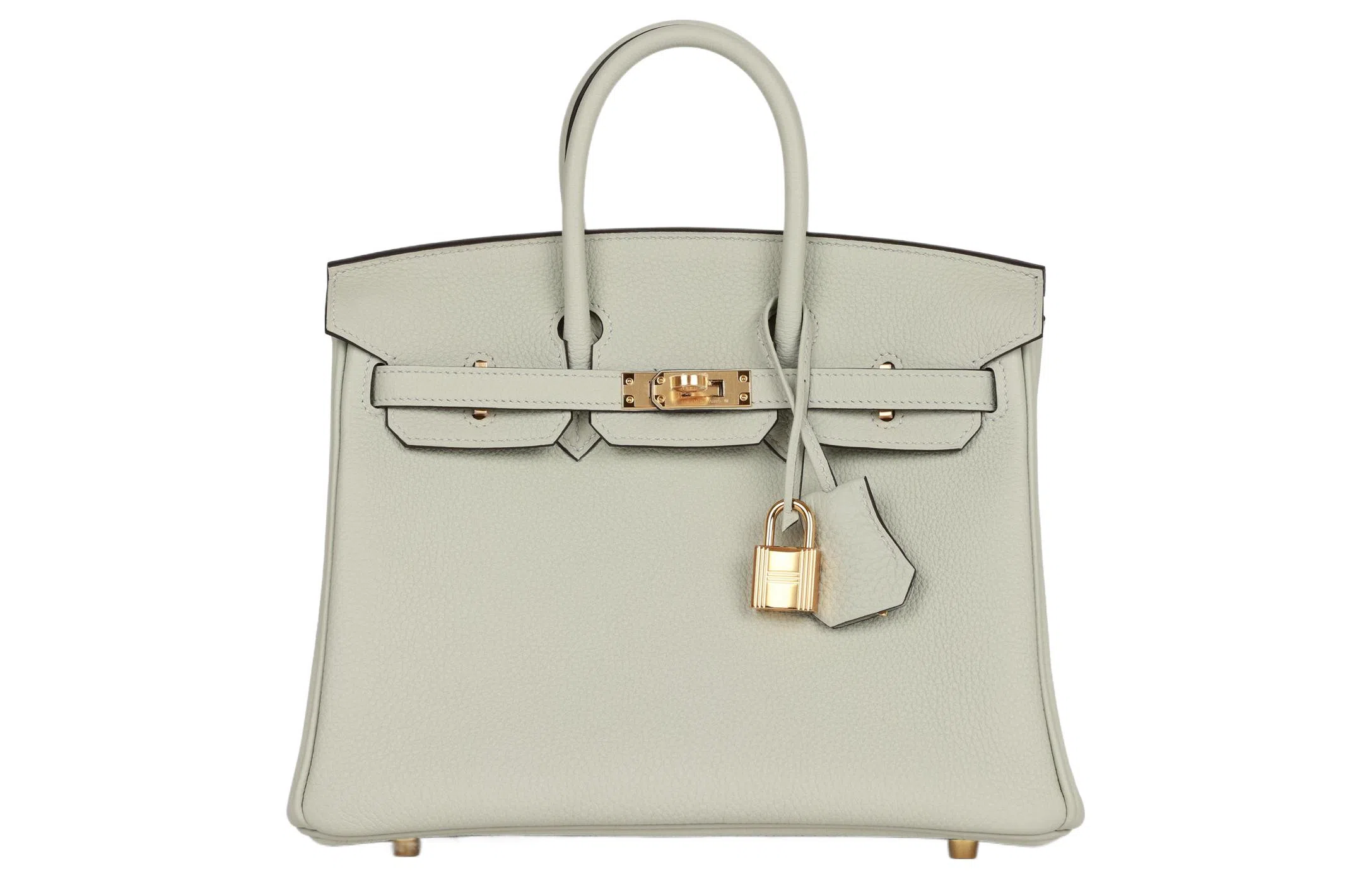 HERMES Birkin 25 Togo 0W Gris Neve