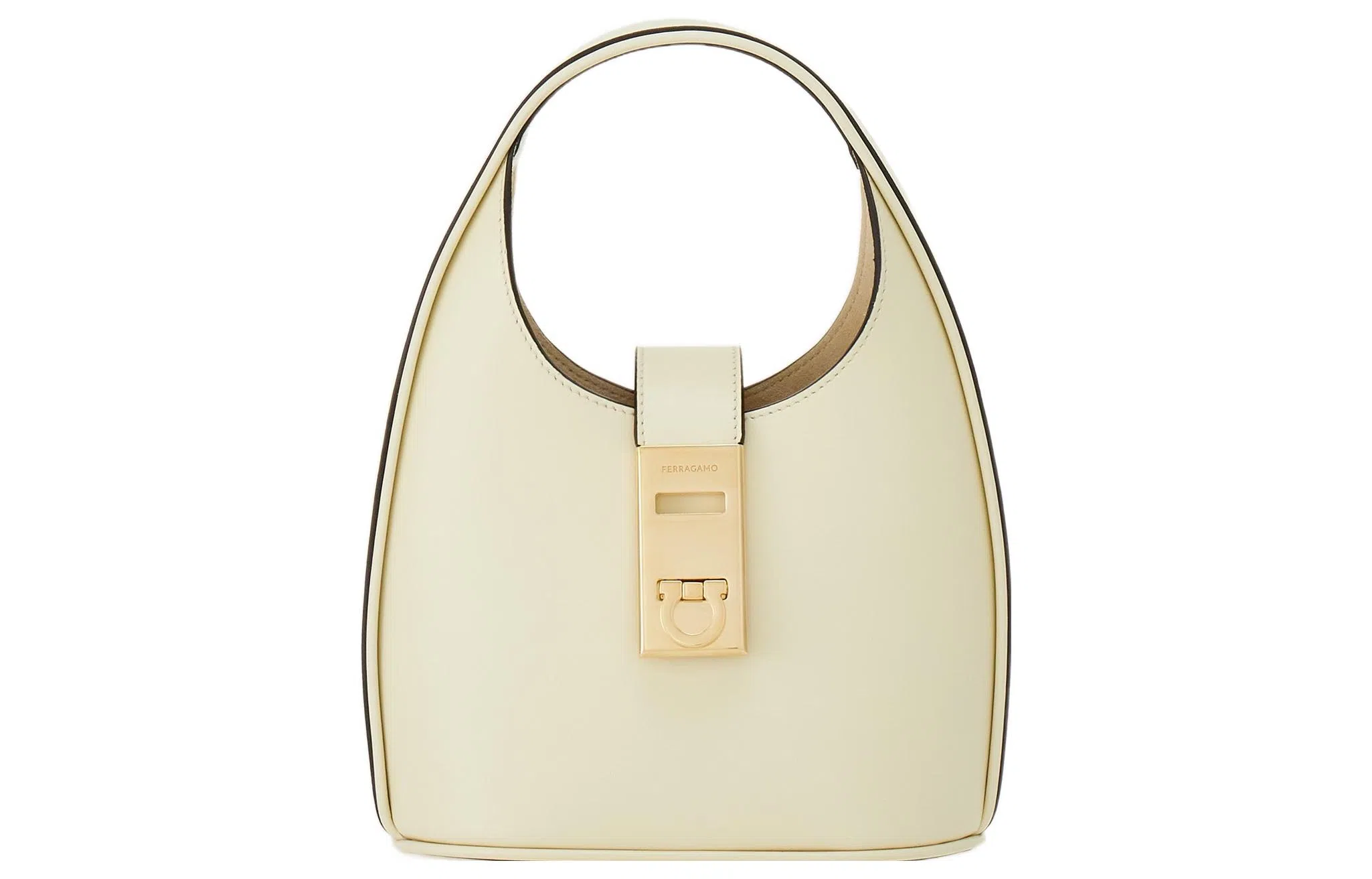 Ferragamo Gancini Mini Bag White