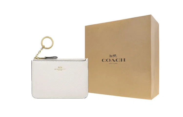 COACH Key Case 13 White