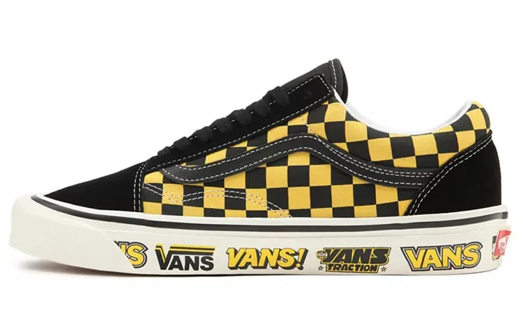 Vans Old Skool Anaheim Factory Black Yellow Checkerboard