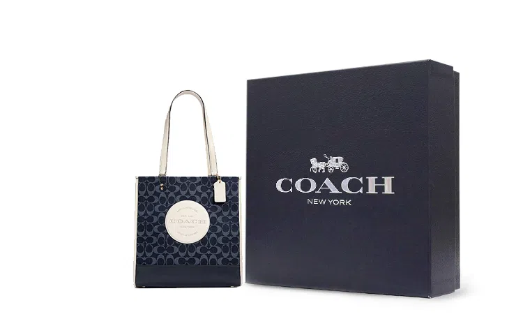 COACH Dempsey 30 ChambrayLogo Tote