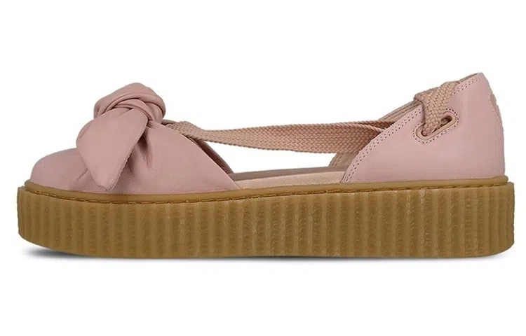 PUMA Rihanna Fenty Bow Creeper Sandal Silver Pink