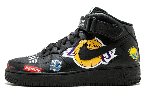 Supreme x NBA x Nike Air Force 1 Mid Black