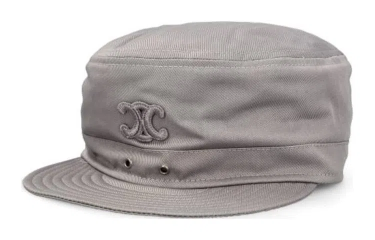 Celine Embroidered Cap Grey