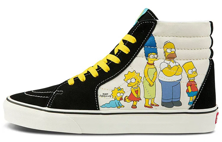 Vans SK8 High The Simpsons Black White