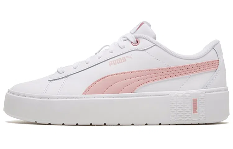 PUMA Smash Platform White Pink