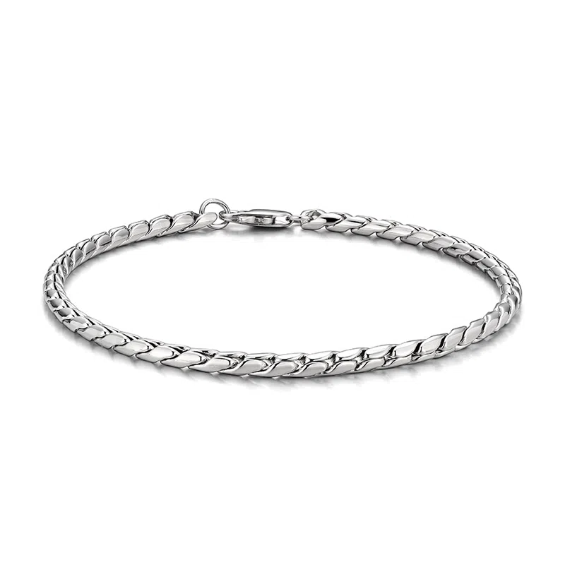 IDEAGEMER Emil Cuban Chain Bracelet 925 Silver