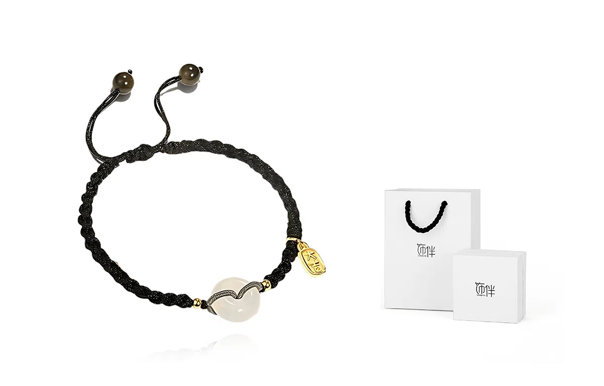 饰伴 钟于系列 原创设计 平安好运平安扣福牌手饰 编织绳 手链 女款