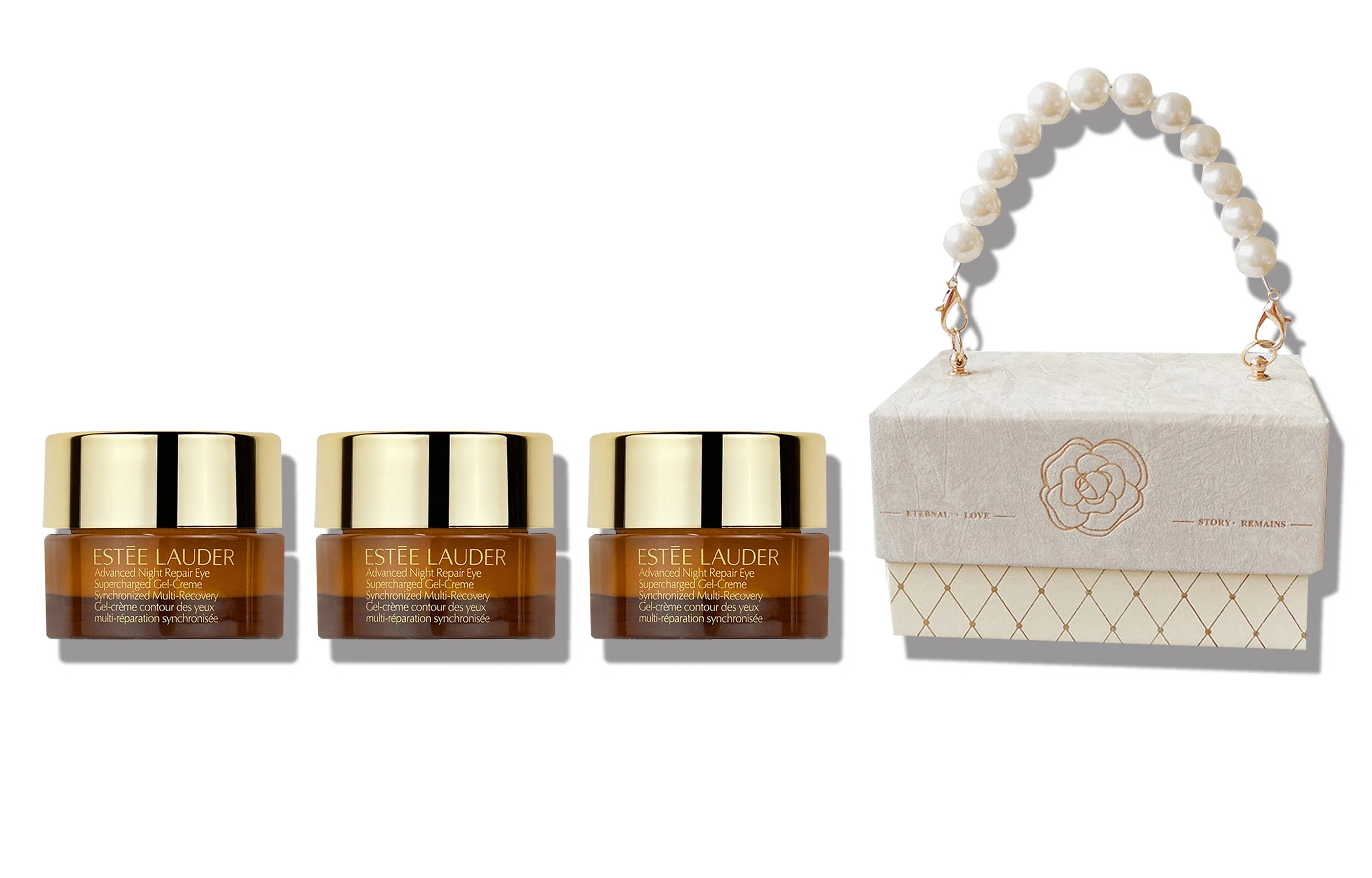 雅诗兰黛 第五代小棕瓶抗蓝光熬夜眼霜 轻奢珍珠小香风礼盒 紧致改善眼部暗沉