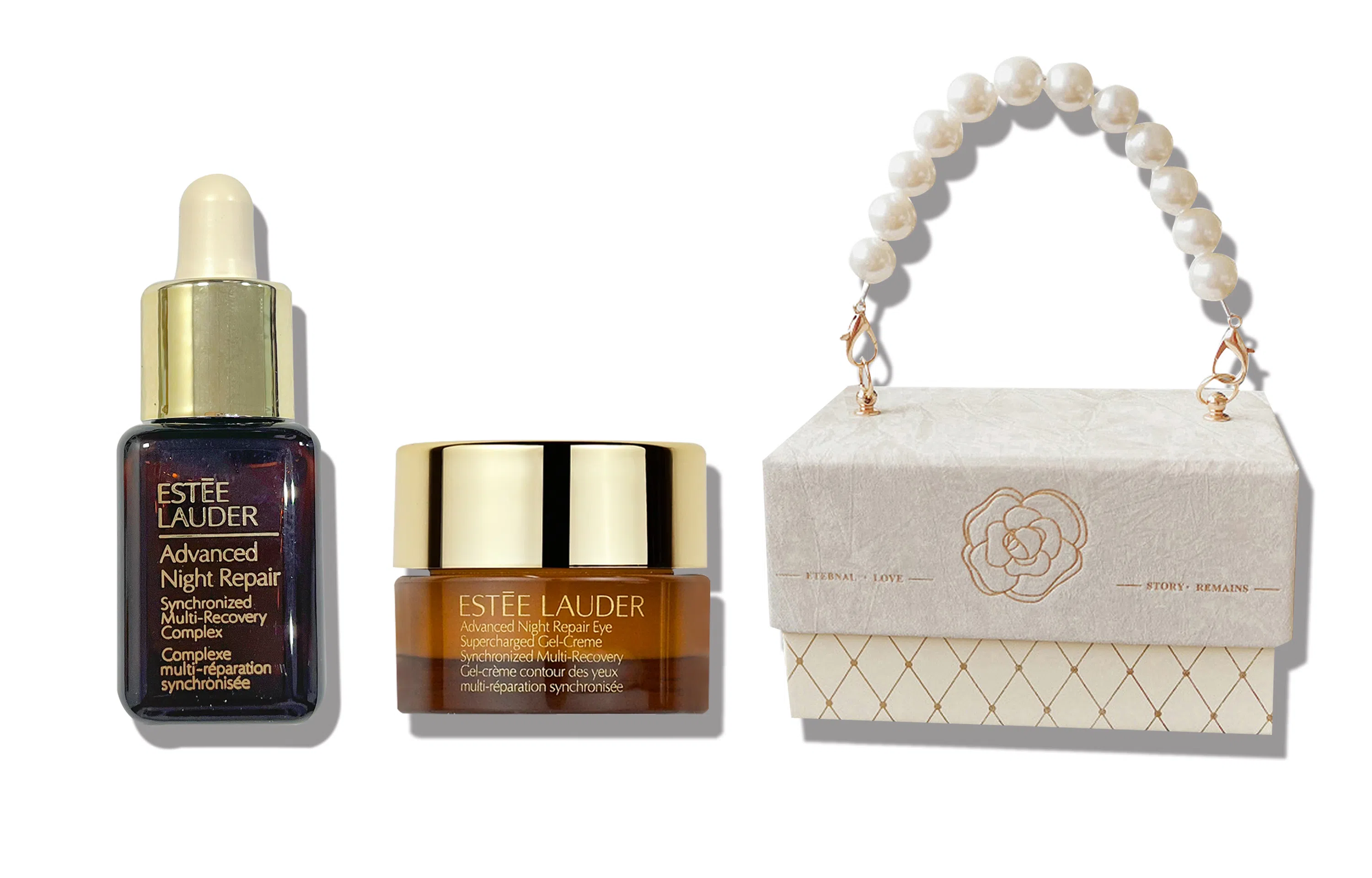 雅诗兰黛 第五代小棕瓶抗蓝光熬夜眼霜 轻奢珍珠小香风礼盒 紧致改善眼部暗沉