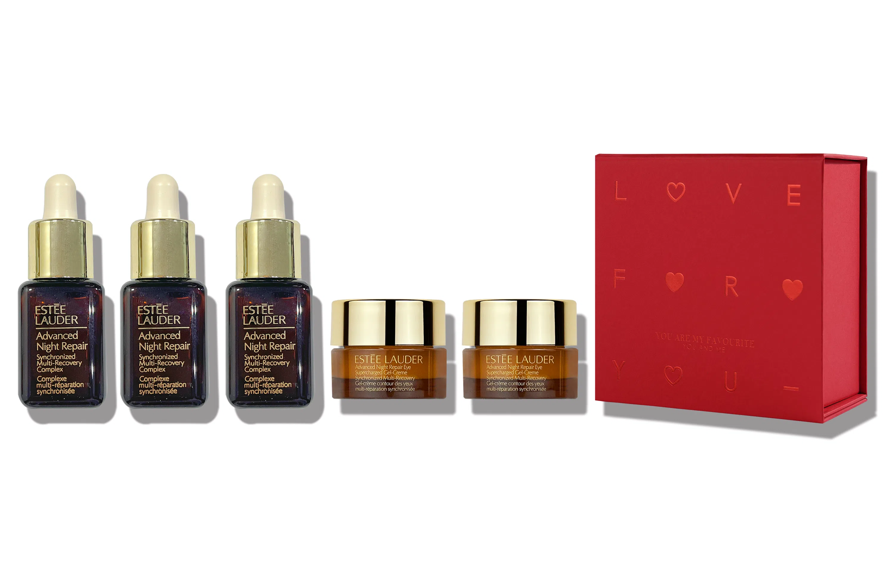 雅诗兰黛 第五代小棕瓶熬夜眼霜+第七代小棕瓶精华液 修护淡纹紧致 小棕瓶眼霜精华心意至上套装