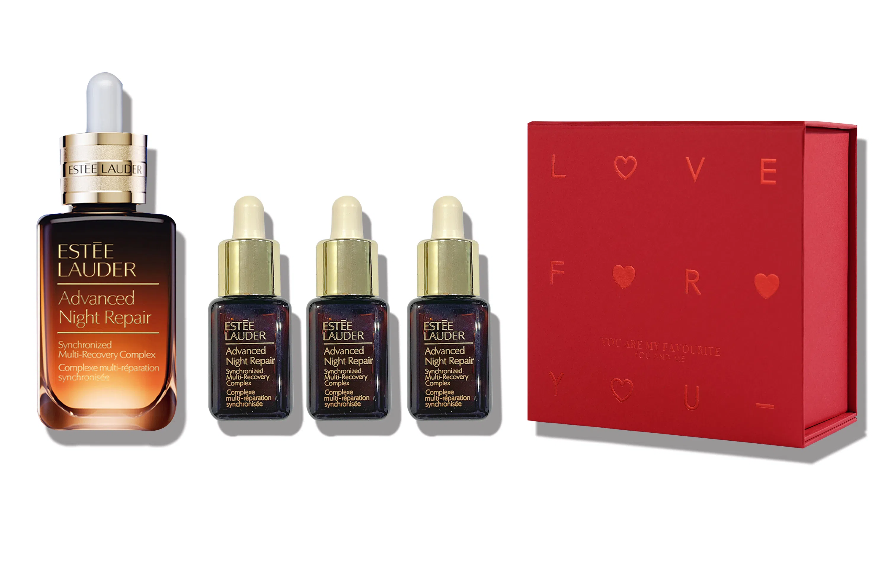 雅诗兰黛 第五代小棕瓶熬夜眼霜+第七代小棕瓶精华液 修护淡纹紧致 小棕瓶眼霜精华心意至上套装