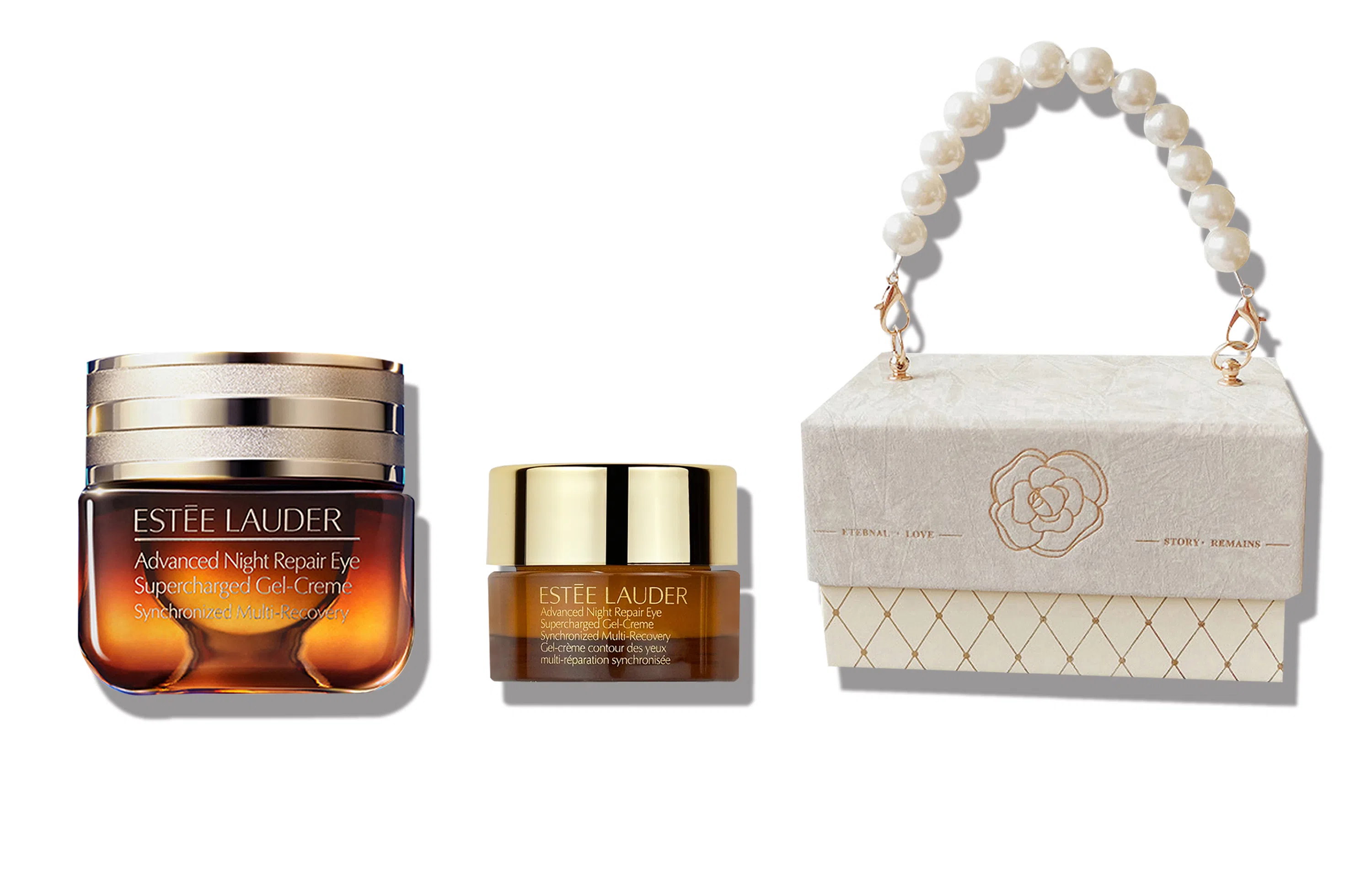 雅诗兰黛 第五代小棕瓶抗蓝光熬夜眼霜 轻奢珍珠小香风礼盒 紧致改善眼部暗沉