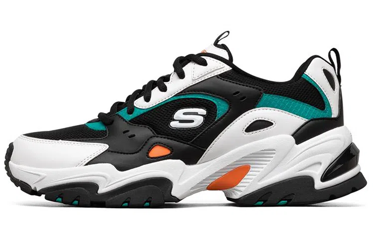 Skechers Stamina V2 Black White Green Orange