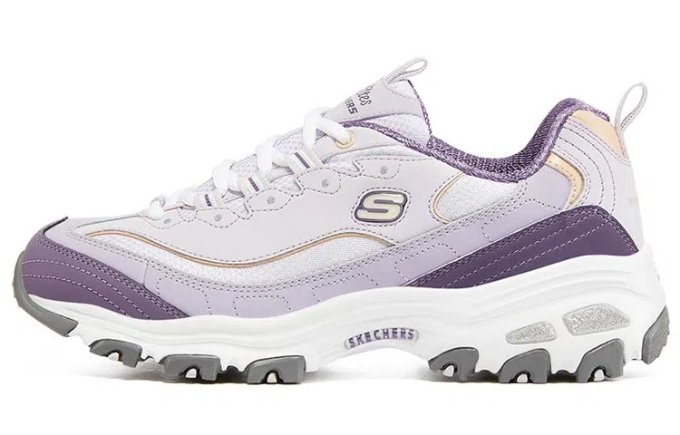 Skechers D'LITES 1.0 White Purple
