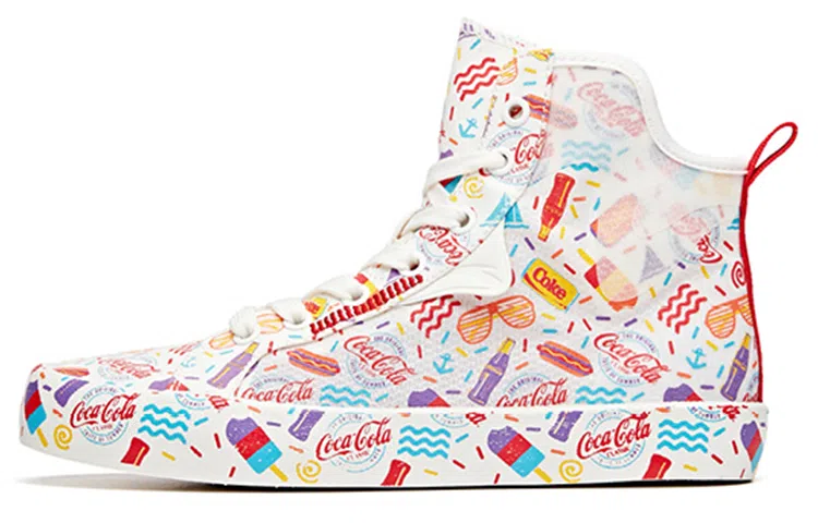 Anta x Coca-Cola High Top Canvas White Red