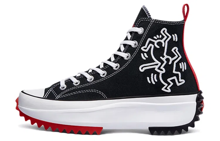 Converse Run Star Hike Black White Red