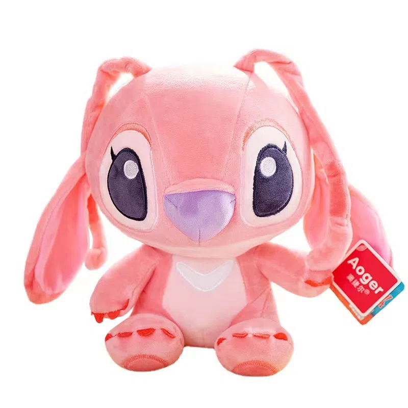 澳捷尔 坐式安琪 清新款 芬芳臻粉草莓熊 玩偶 毛绒公仔