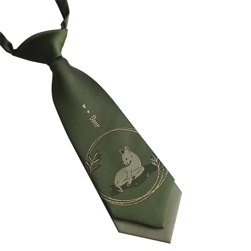 FREE RABBIT II Olive Green Tie