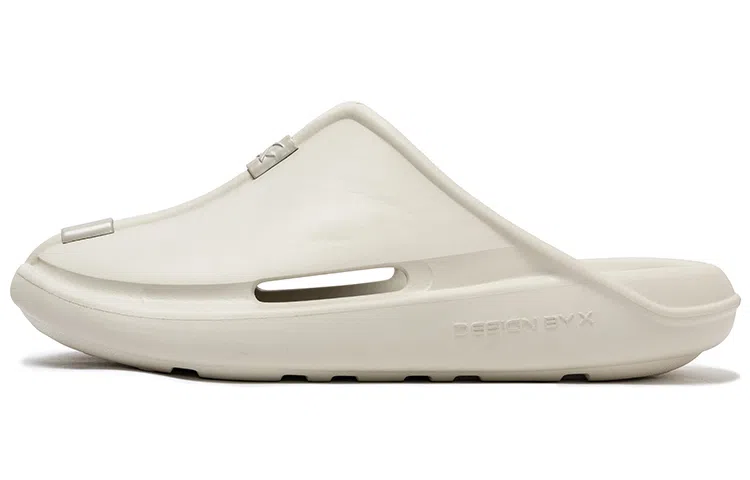 特步 少林系列 禅心 潮流休闲运动拖鞋 冰冷灰