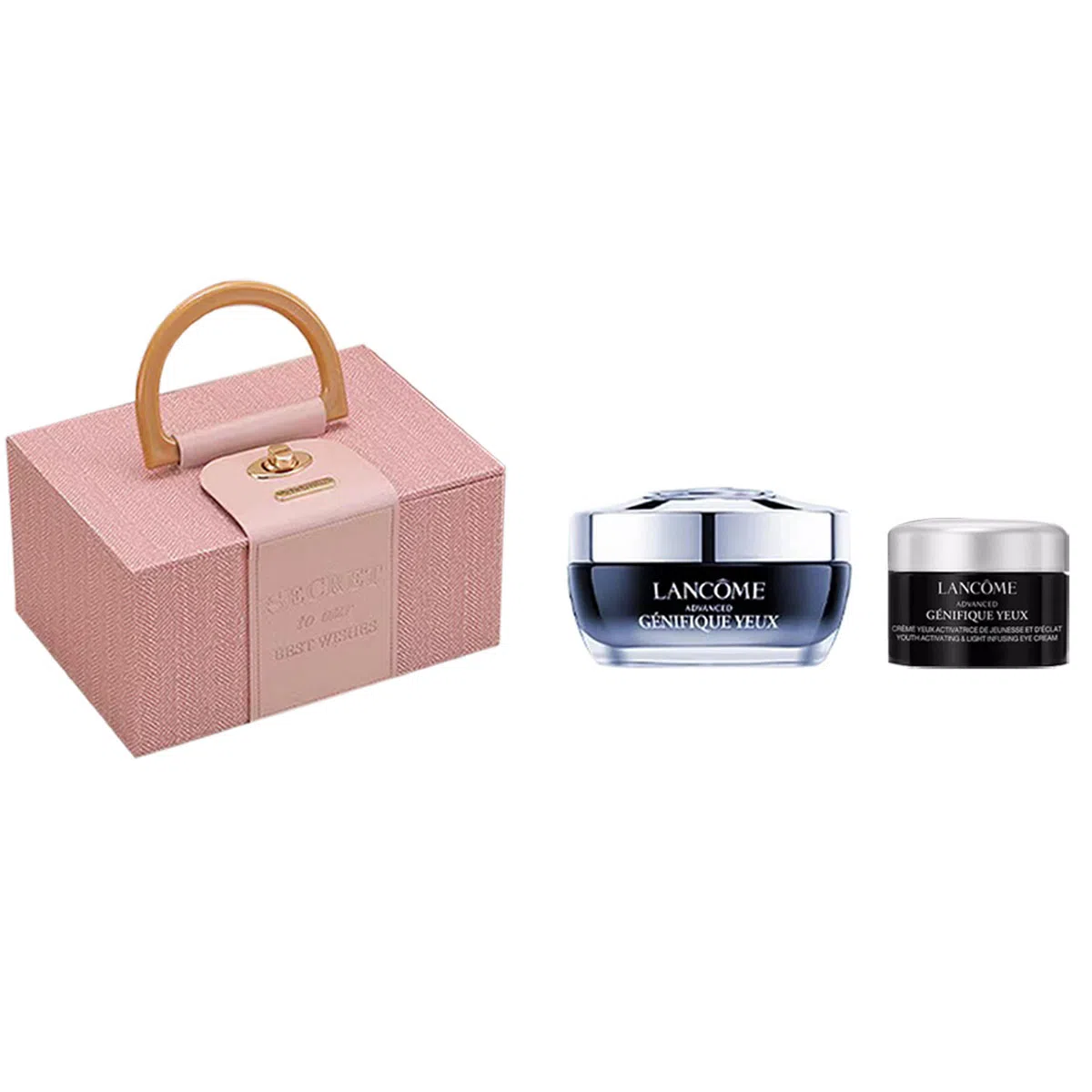 兰蔻 小黑瓶发光眼霜护肤套装 保湿滋润清爽