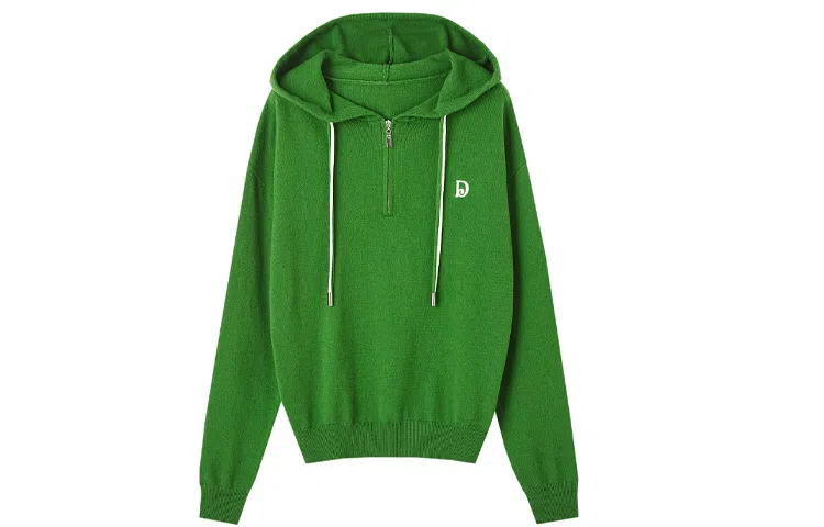 【dme】 纯色简约连帽长袖针织衫 女款