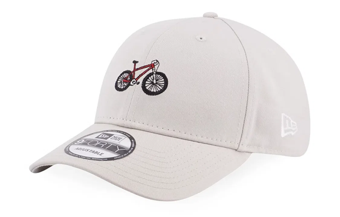 New Era Bicycle Embroidered Cap White