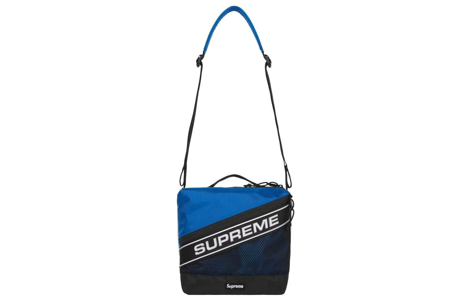 Supreme FW23 Reflective Logo Shoulder Bag Blue
