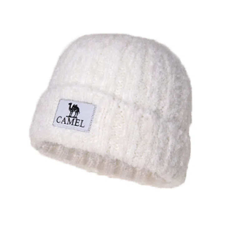 CAMEL Wool Knit Ear Warmer Hat