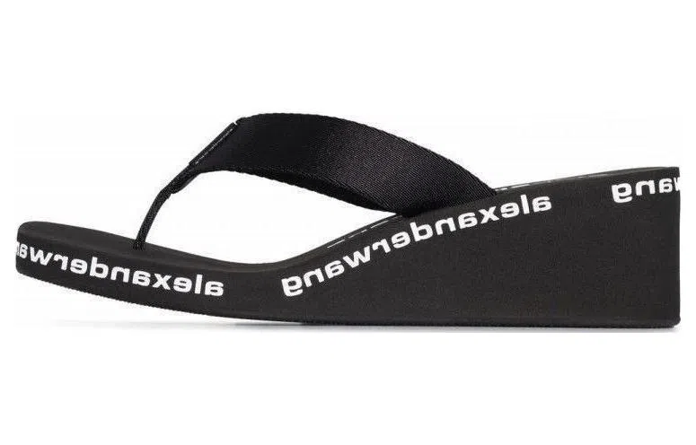 Alexander Wang AW Wedge Flip Flops Black