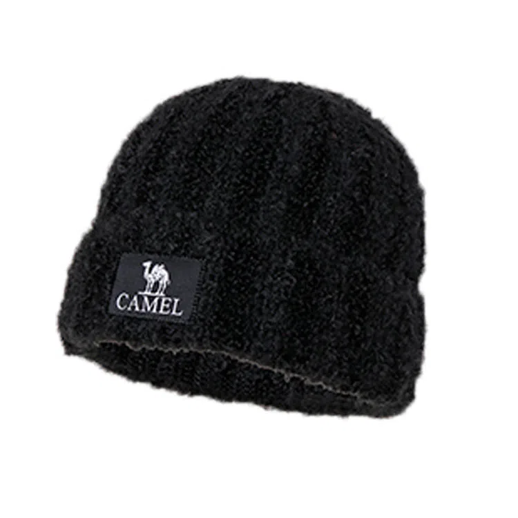 CAMEL Wool Knit Ear Warmer Hat