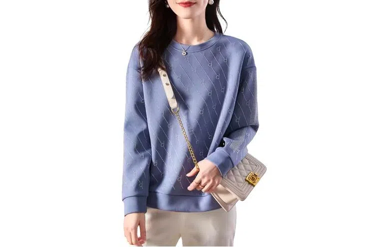 【dme】 圆领套头宽松长袖卫衣 女款