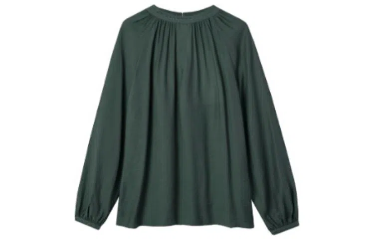 【dme】 立领泡泡袖刺绣长袖衬衫 女款