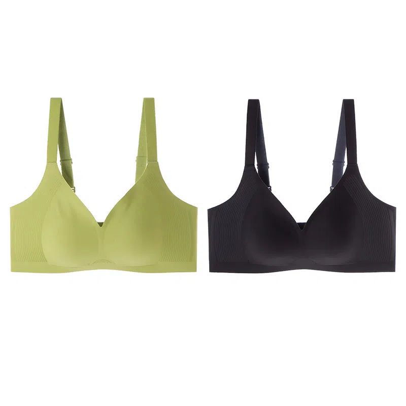 内在密码 超薄款大胸显小内衣女收副乳防下垂软支撑无痕显瘦美背文胸 两件装