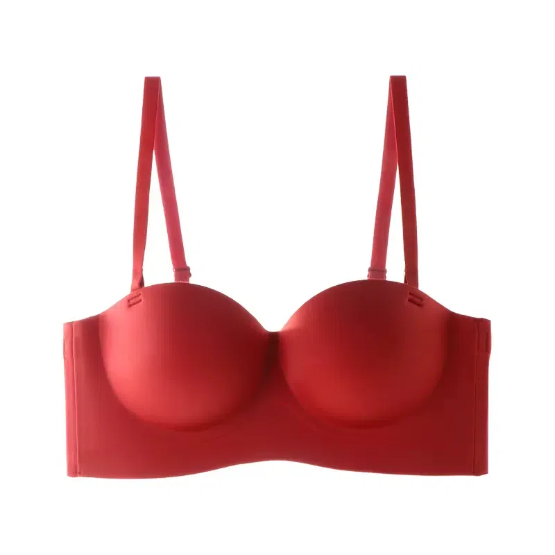 内在密码 文胸系列 本命年结婚新娘纯色聚拢防下垂无钢圈无痕文胸