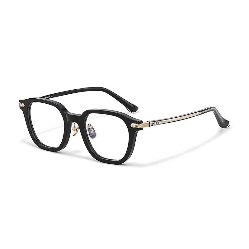 【联系客服可配度数】 佐川 超清纯钛近视眼镜框 潮流个性厚边高度数可配 复古 钛板材镜架 方形 功能性眼镜 男女同款情侣款