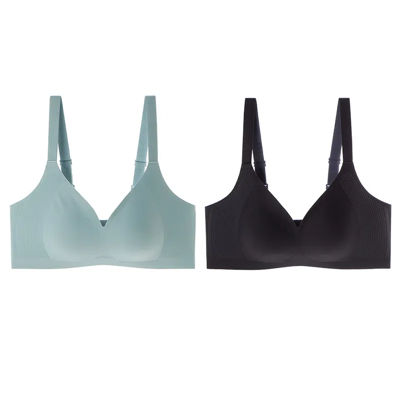 内在密码 超薄款大胸显小内衣女收副乳防下垂软支撑无痕显瘦美背文胸 两件装
