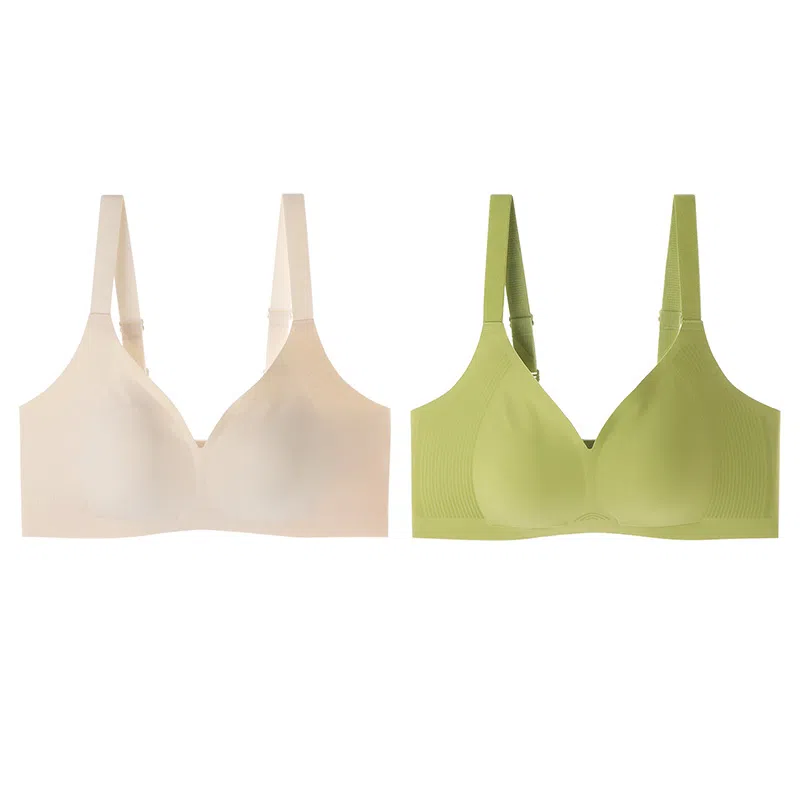 内在密码 超薄款大胸显小内衣女收副乳防下垂软支撑无痕显瘦美背文胸 两件装