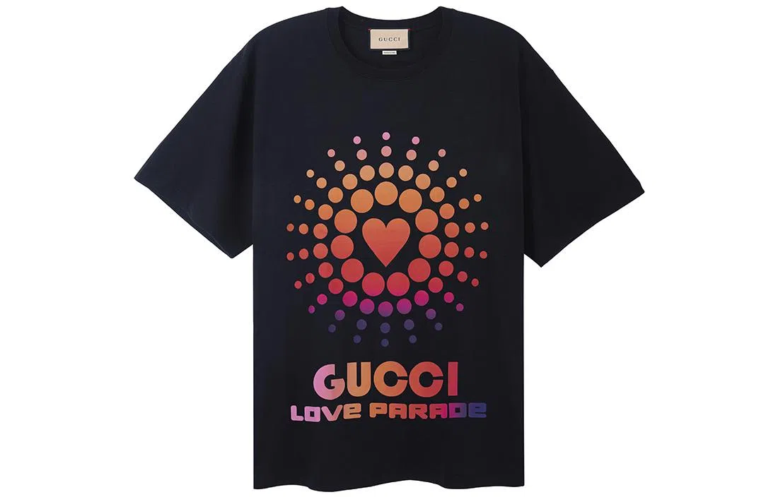 GUCCI SS22 Colorblock Logo T-Shirt Black