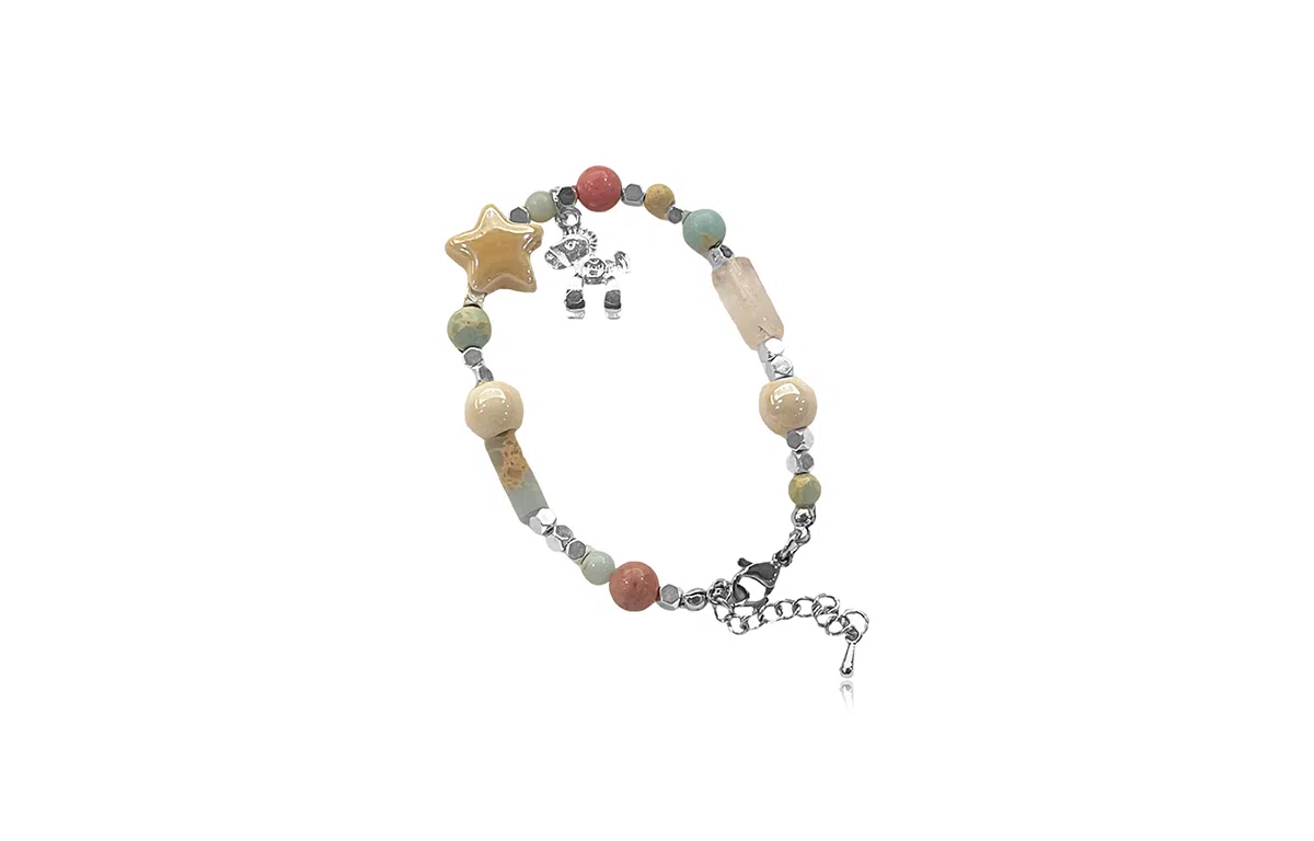 饰伴 小鱼夏日缤纷色彩多巴胺小众可爱手饰 手链 女款