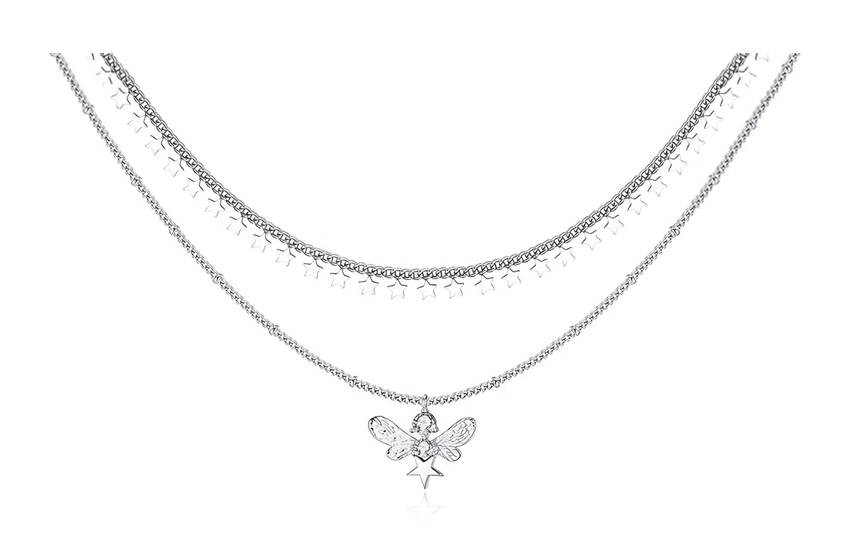 饰伴 小清新闪耀轻奢   高级感  星耀蝴蝶 项链 女款