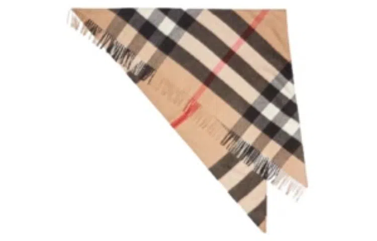 Burberry Colorblock Check Wool Scarf