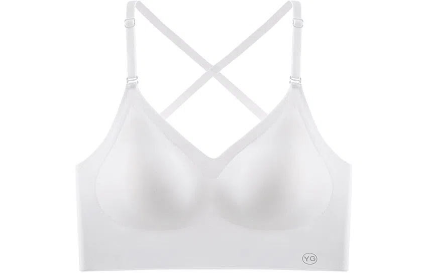 浪莎 聚拢防下垂无痕隐形露背文胸 仙女白