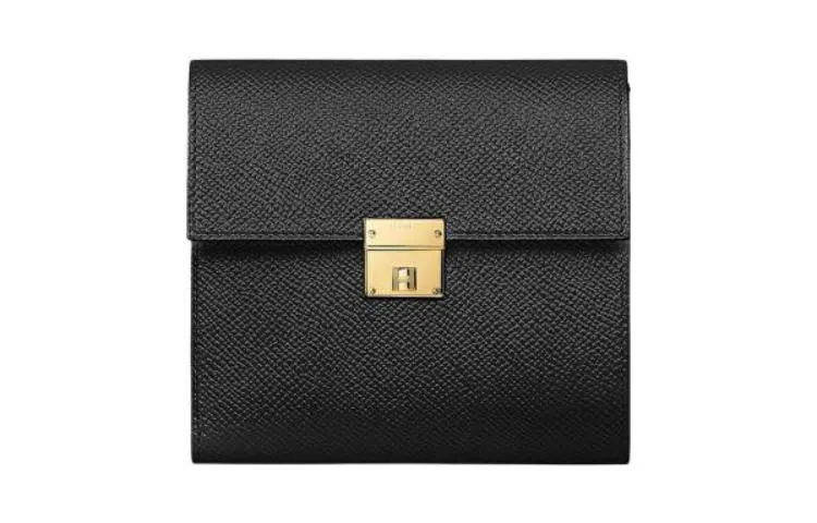 HERMES Clic 12 Epsom Noir